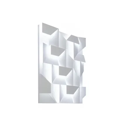 Art Decor White Geometric Metal LED Wall Sconce with Remote  Image - 8