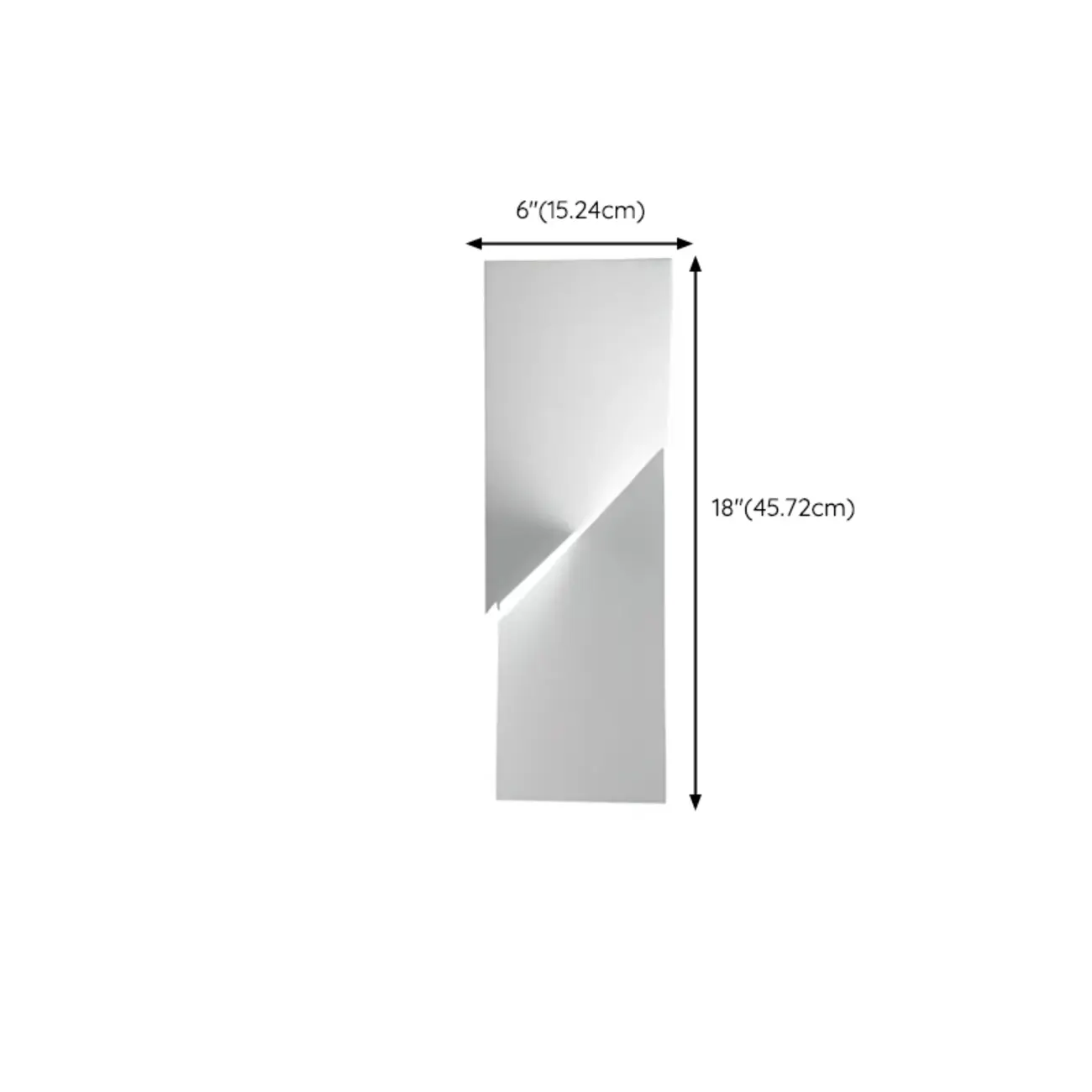 Art Decor White Geometric Metal LED Wall Sconce with Remote  #size