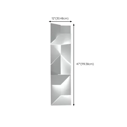 Art Decor White Geometric Metal LED Wall Sconce with Remote  Image - 13