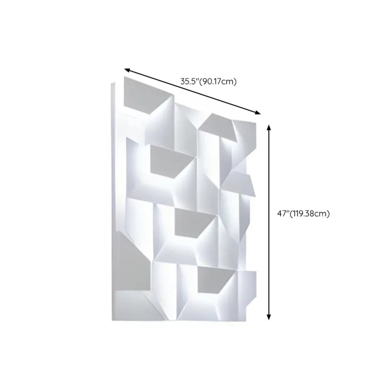 Art Decor White Geometric Metal LED Wall Sconce with Remote  Image - 14 | homeyfad