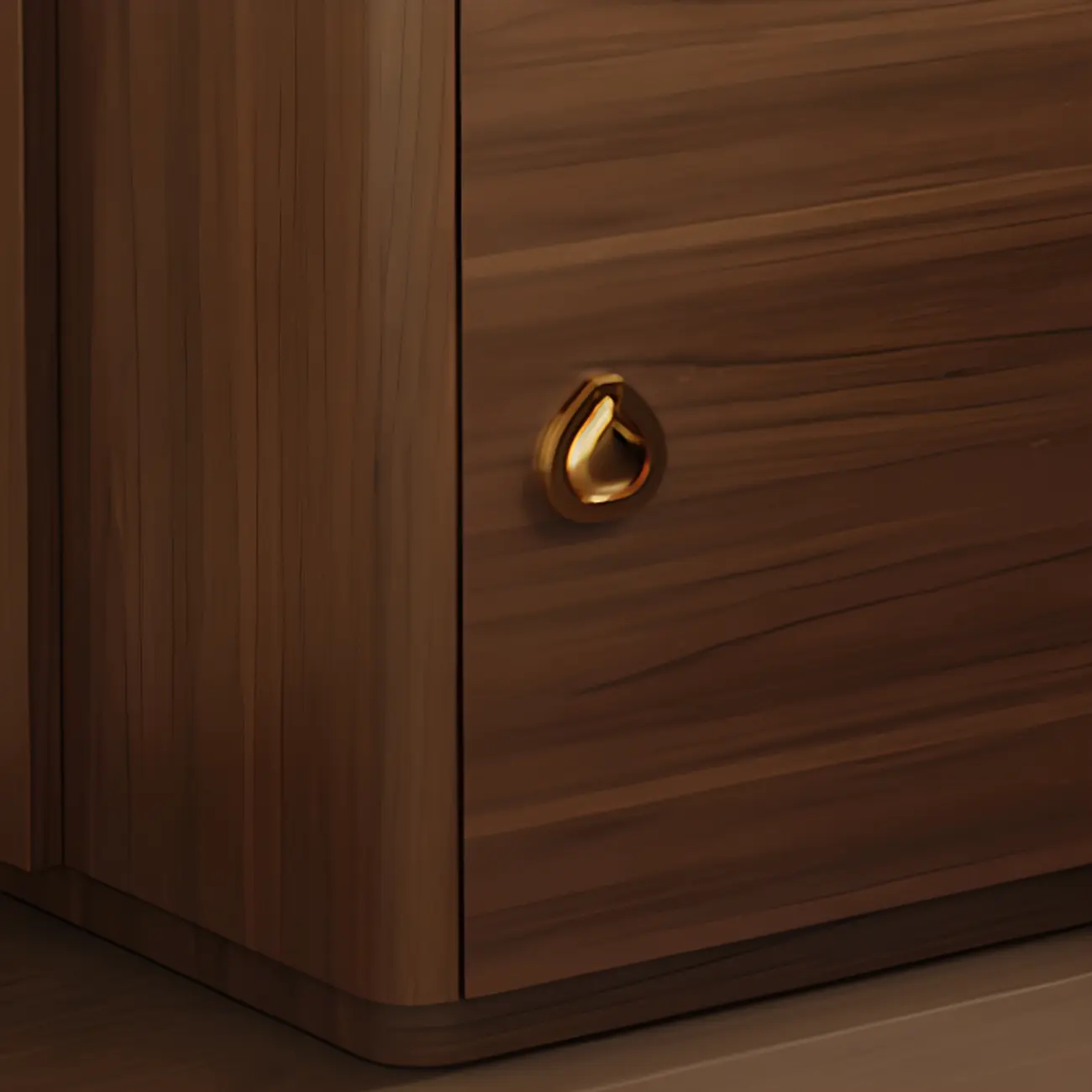 Multi-functional Nut-Brown Wood Lighting Smart Nightstand Image - 9 | homeyfad