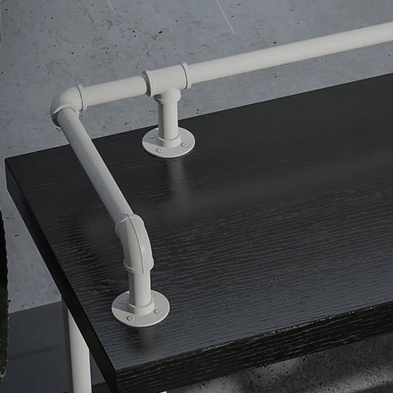 Rectangular Black Wood White Metal Four-Legged Bar Table Seat of 4 Image - 8 | homeyfad