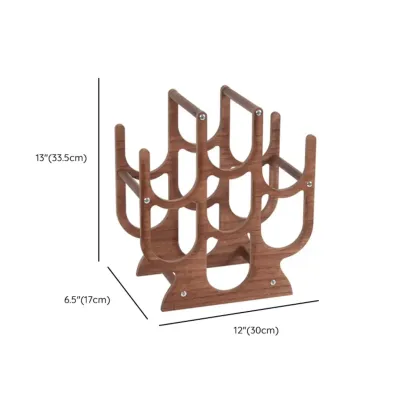 Casual Lumber Countertop Wine Holder Bottle, Nestable with Open Wine Rack #size