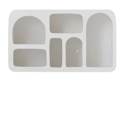 White Wooden Dining Hutch Display Cabinet with Shelves Image - 7