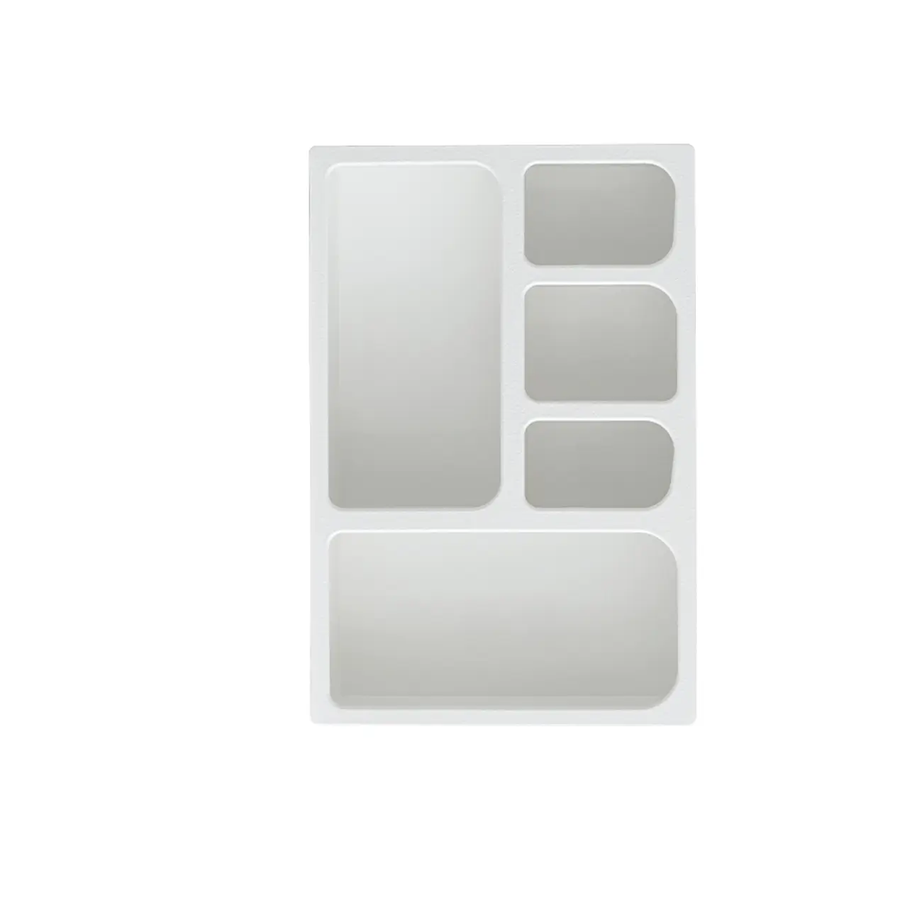 White Wooden Dining Hutch Display Cabinet with Shelves Image - 3 | homeyfad