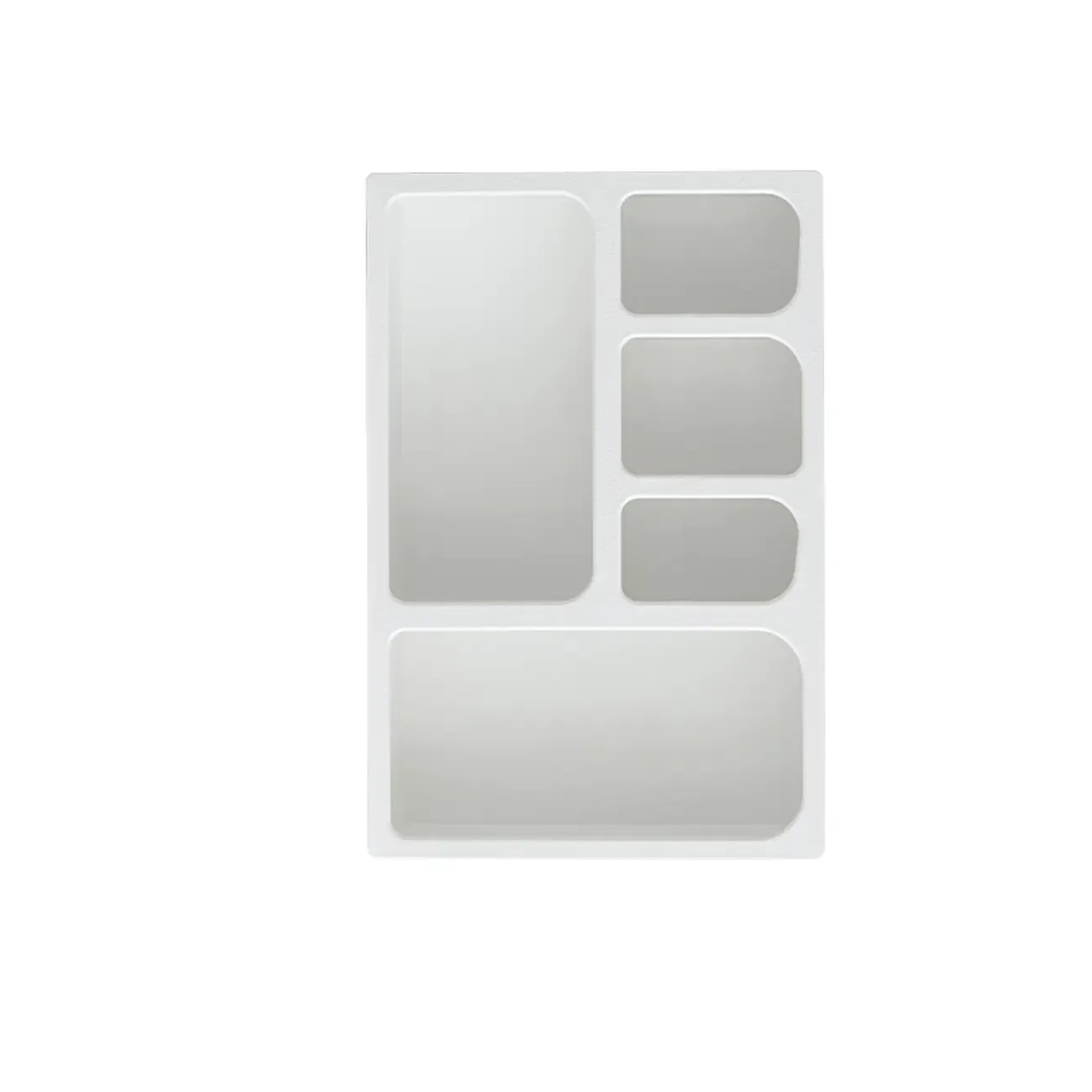 White Wooden Dining Hutch Display Cabinet with Shelves Image - 3