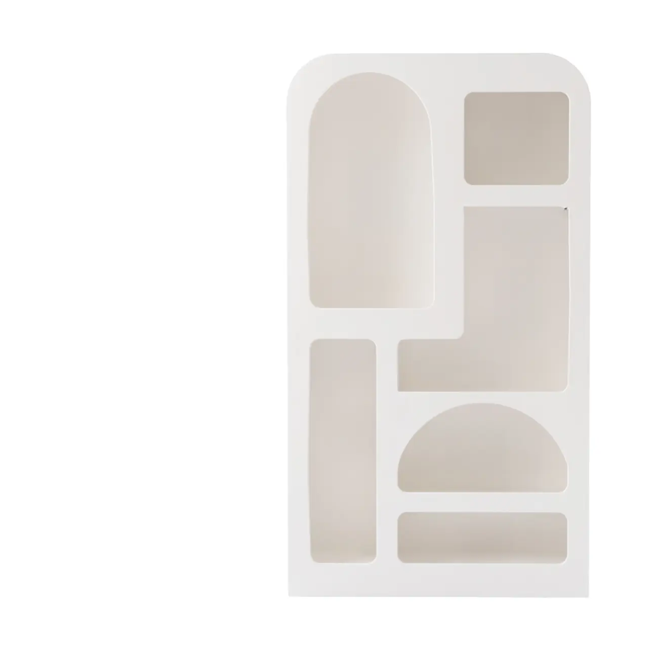 White Wooden Dining Hutch Display Cabinet with Shelves Image - 9 | homeyfad