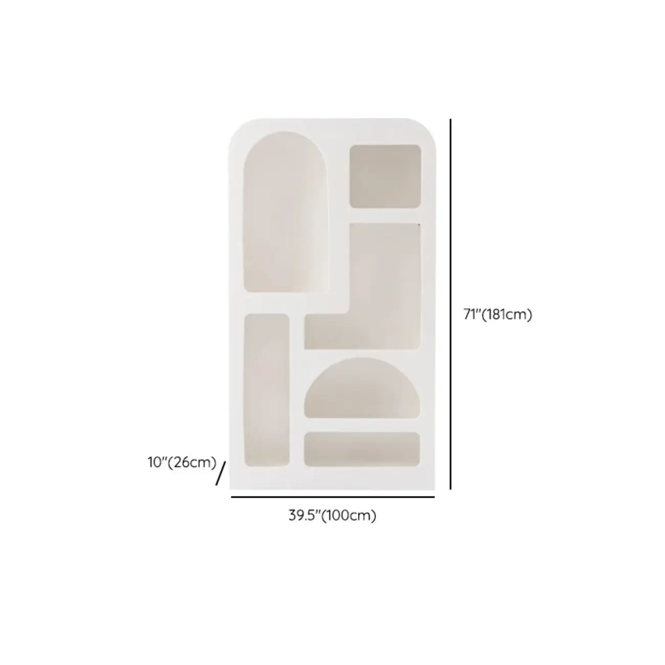 White Wooden Dining Hutch Display Cabinet with Shelves Image - 12 | homeyfad