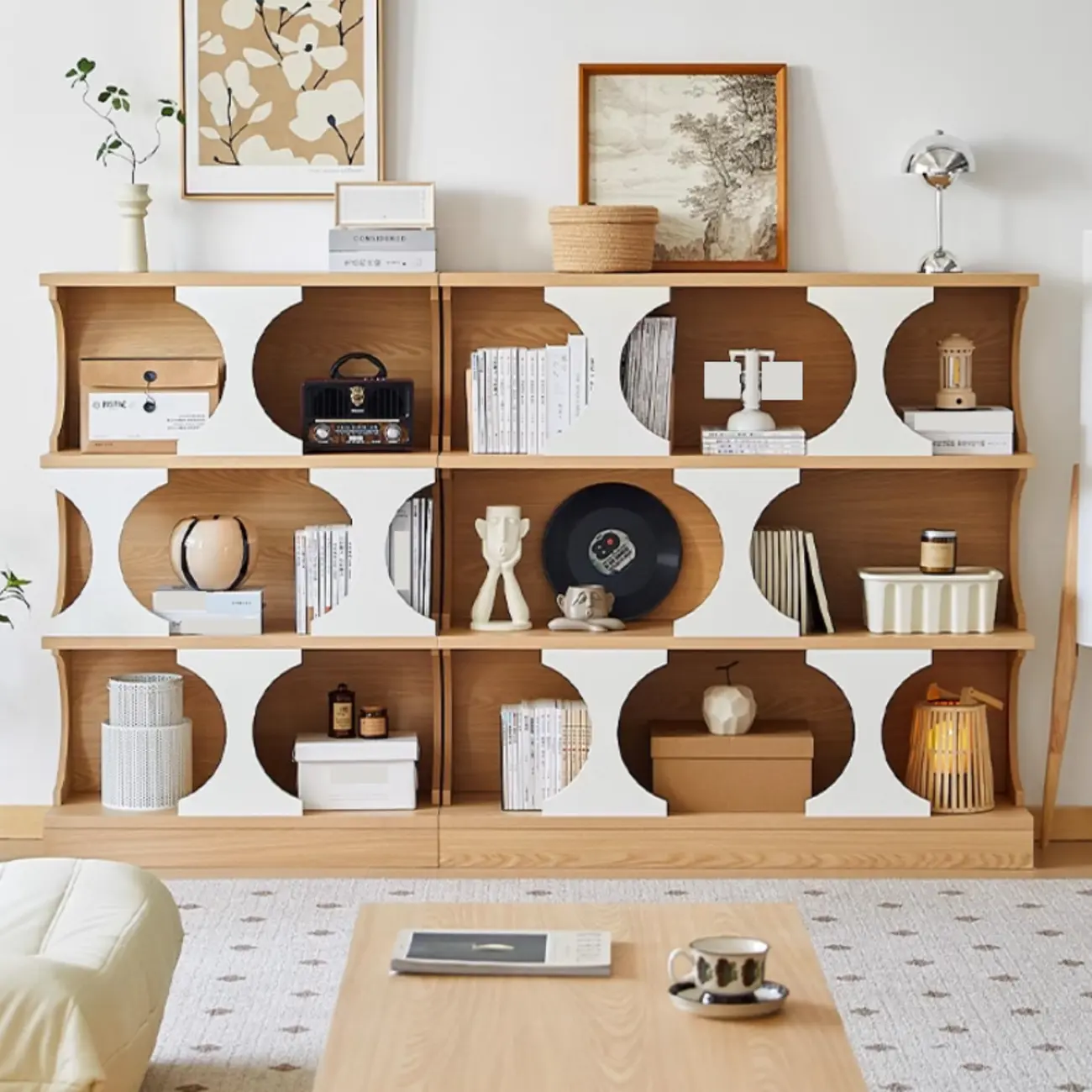 Wooden Cubitac Modern Display Cabinet with Shelves Image - 6 | homeyfad