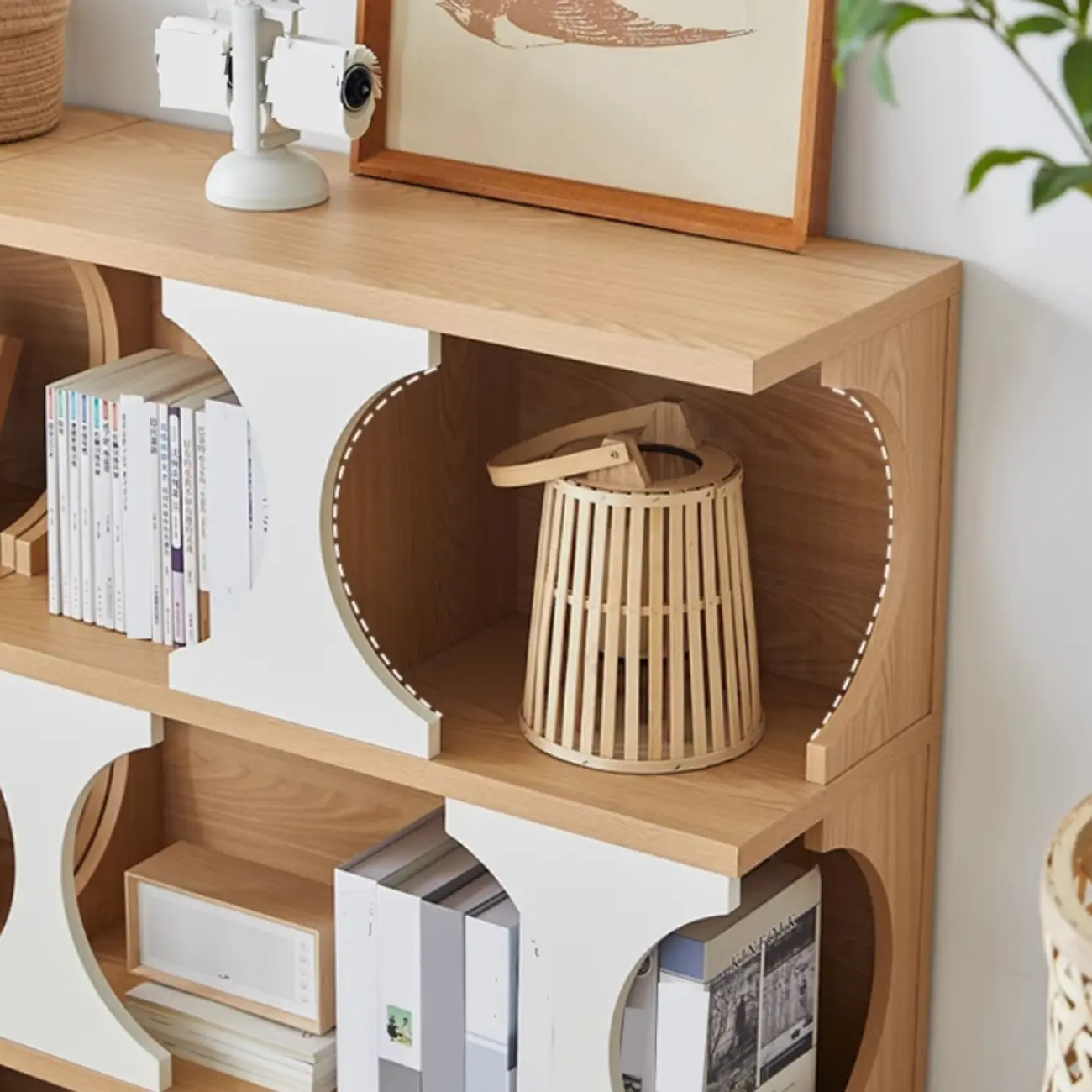 Wooden Cubitac Modern Display Cabinet with Shelves Image - 9 | homeyfad