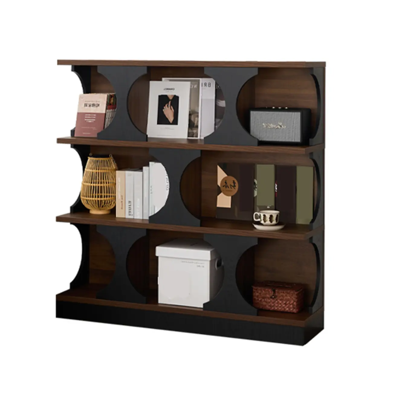 Wooden Cubitac Modern Display Cabinet with Shelves Image - 14 | homeyfad