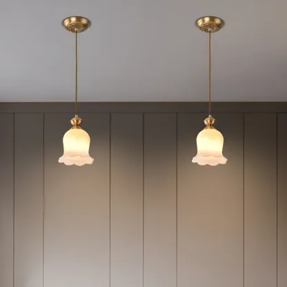 Indoor Clear Glass Pendant Lights Fixture with Adjustable Height Image - 4