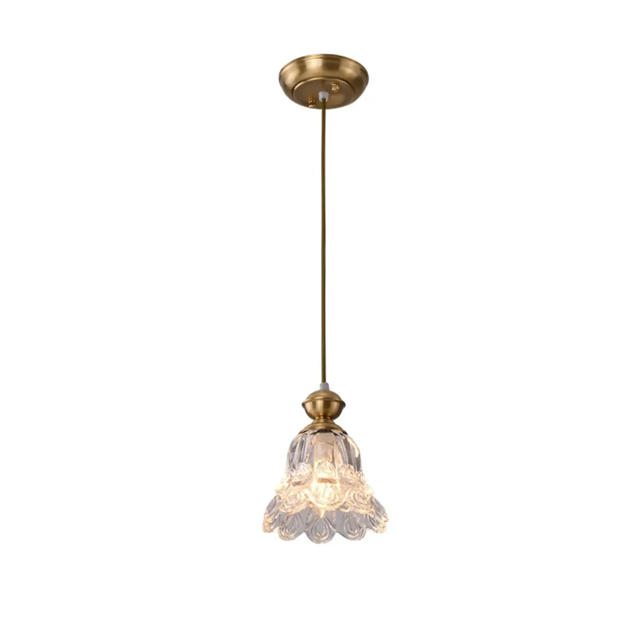 Indoor Clear Glass Pendant Lights Fixture with Adjustable Height Image - 7