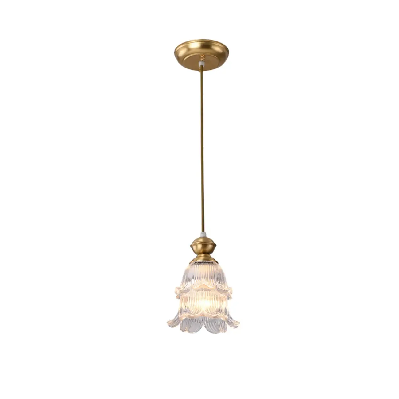 Indoor Clear Glass Pendant Lights Fixture with Adjustable Height Image - 9