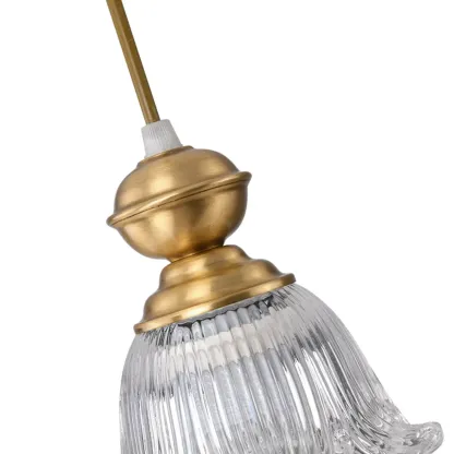 Indoor Clear Glass Pendant Lights Fixture with Adjustable Height Image - 15