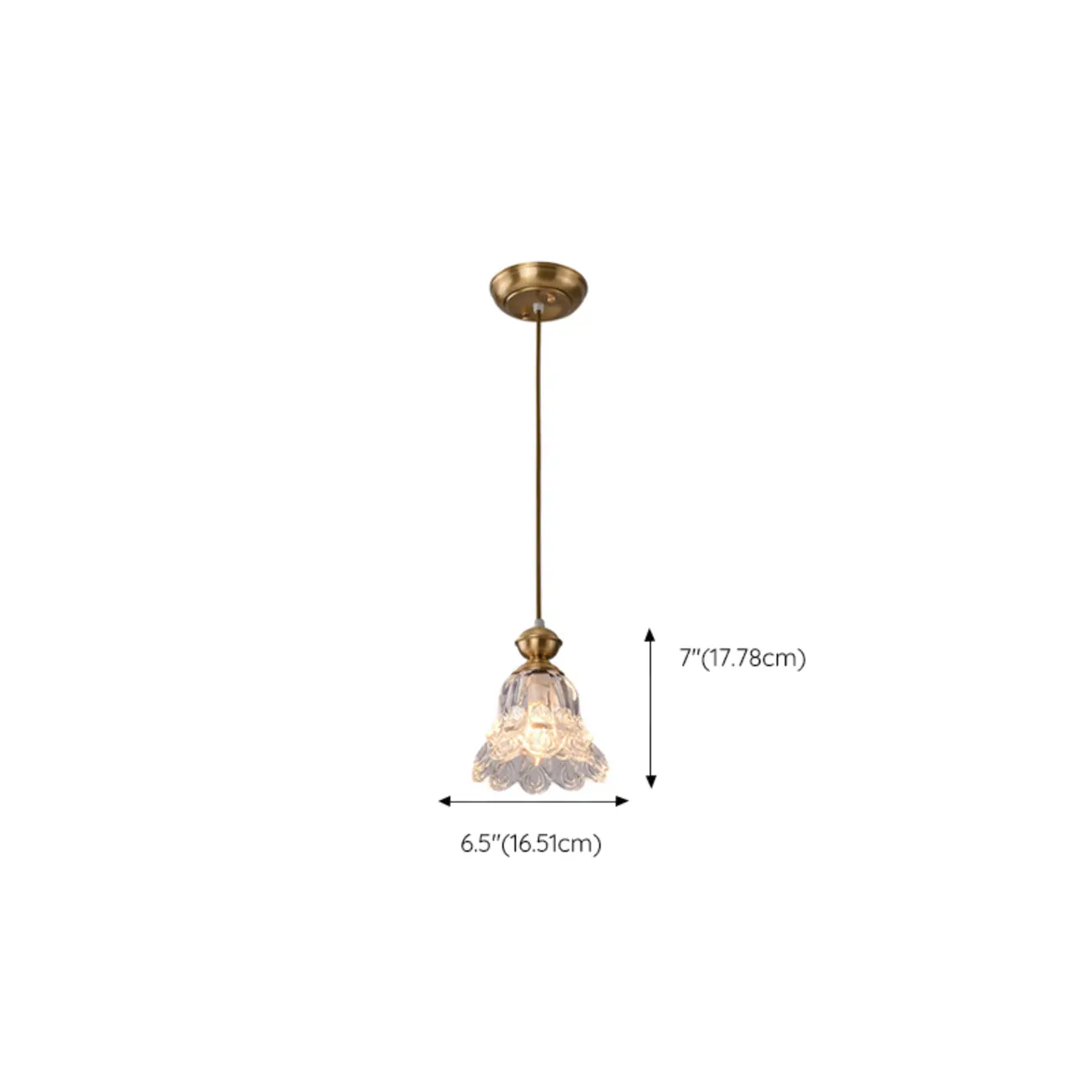 Indoor Clear Glass Pendant Lights Fixture with Adjustable Height #size | homeyfad