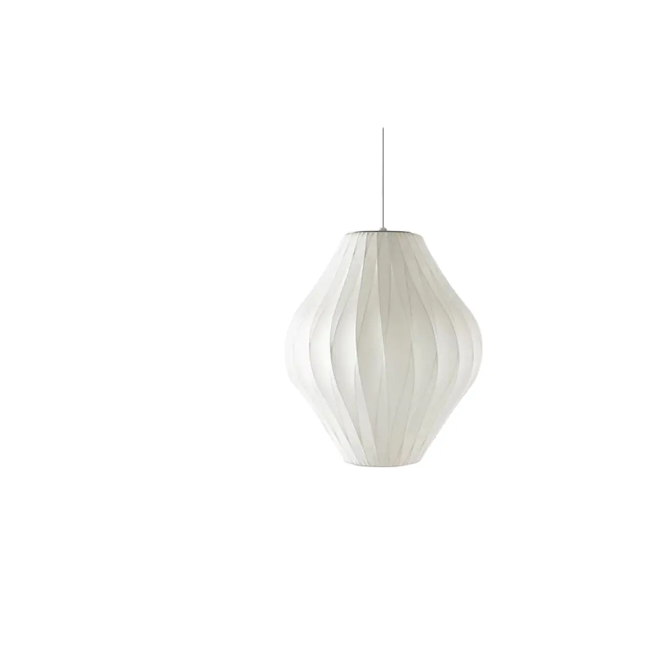 Geometric Silk Pendant Light for Bedside Adjustable Height Image - 6 | homeyfad