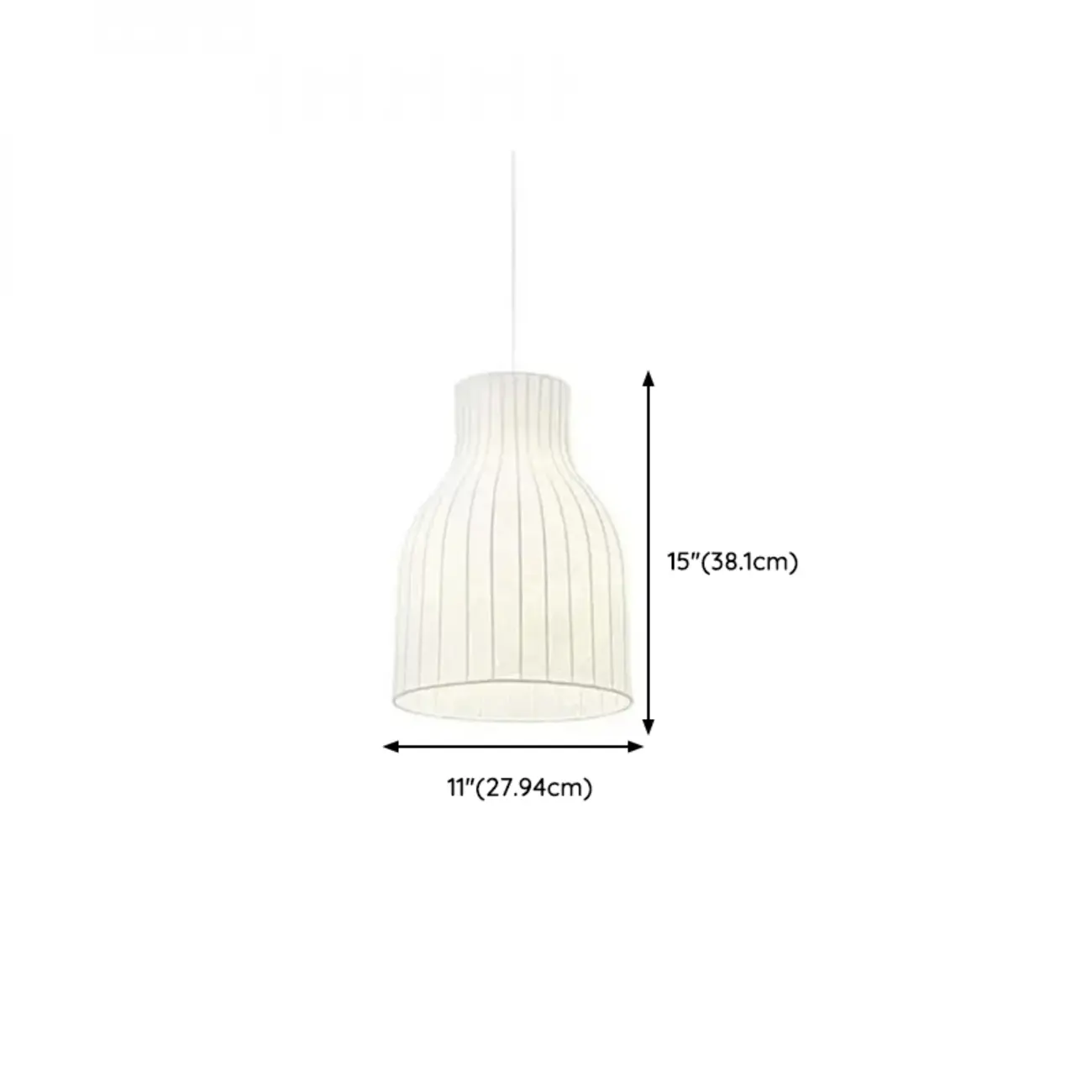 Geometric Silk Pendant Light for Bedside Adjustable Height Image - 12 | homeyfad