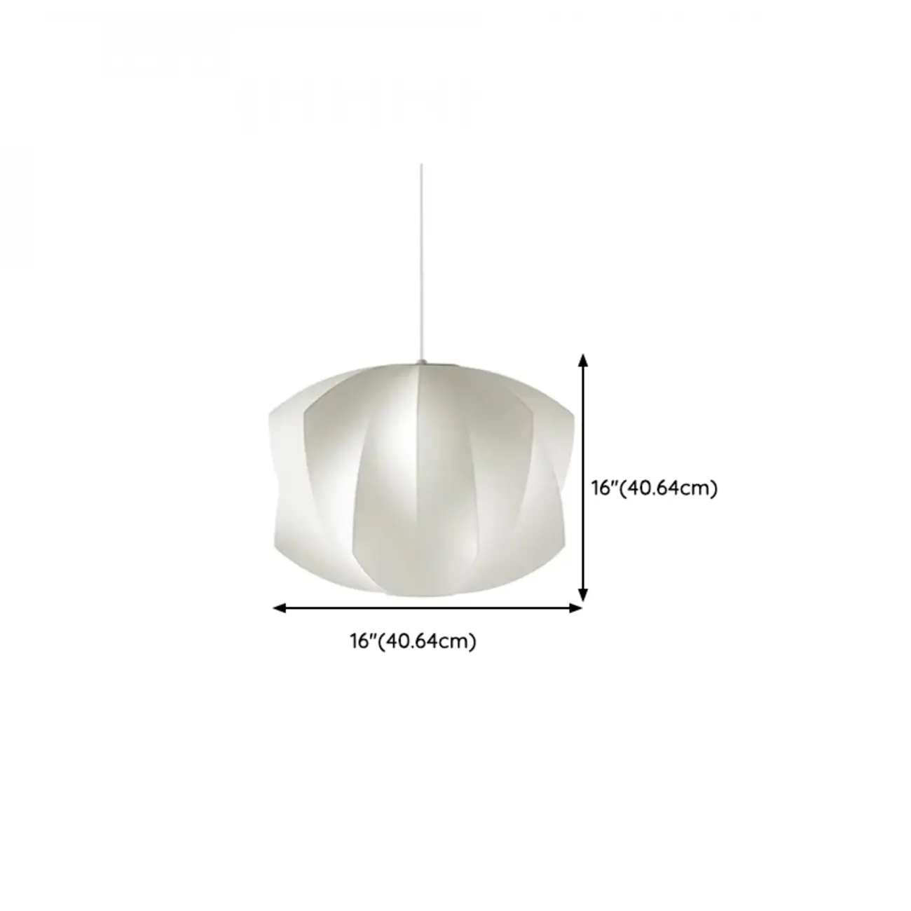 Geometric Silk Pendant Light for Bedside Adjustable Height Image - 13 | homeyfad