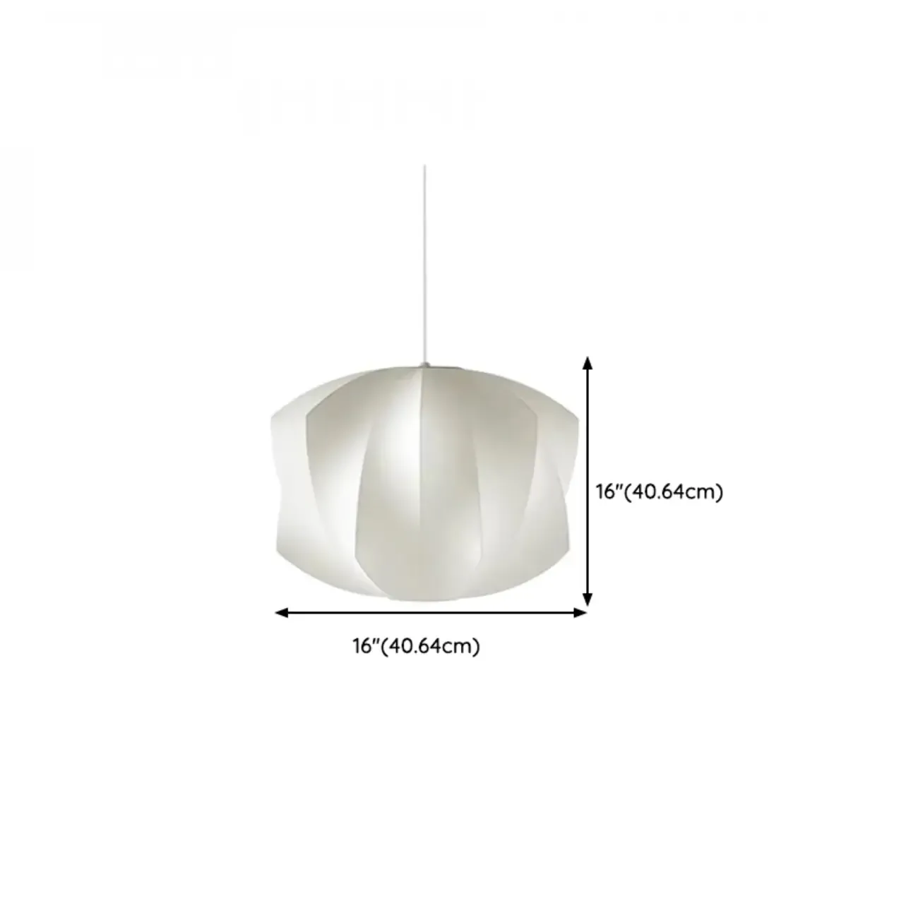 Geometric Silk Pendant Light for Bedside Adjustable Height Image - 13