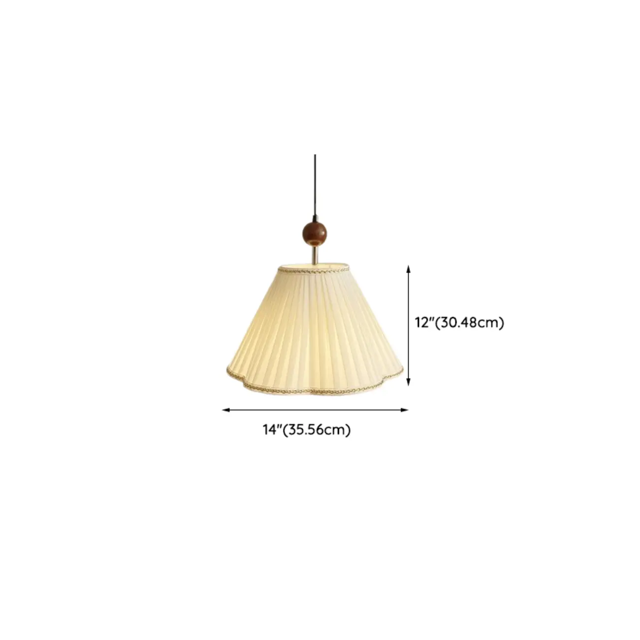 White Wood and Fabric Bowl Indoor Hanging Pendant Light #size | homeyfad