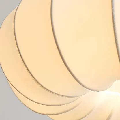 Modern Geometric Fabric Pendant Light with AdjustIve Height Image - 6