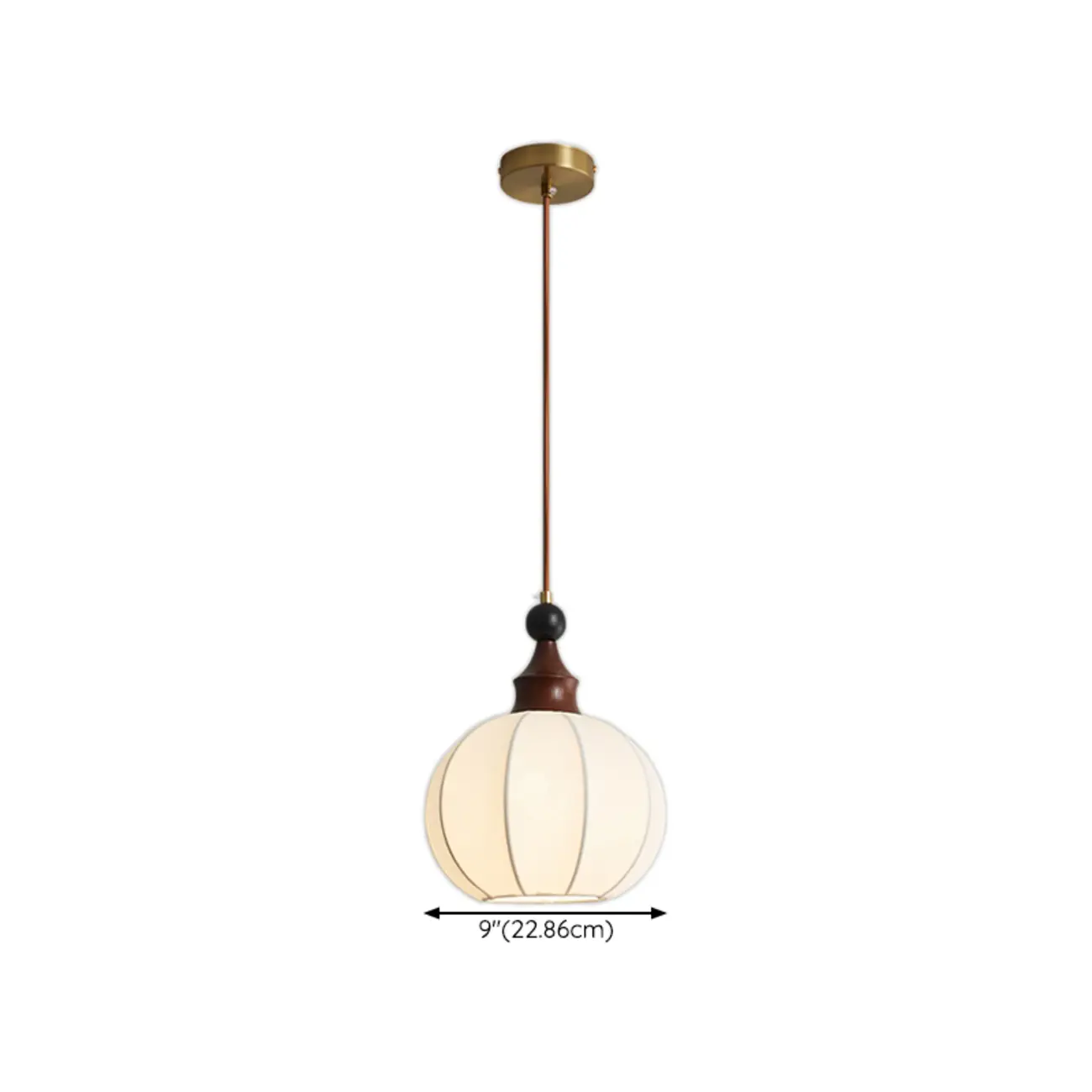 Modern Geometric Fabric Pendant Light with AdjustIve Height #size