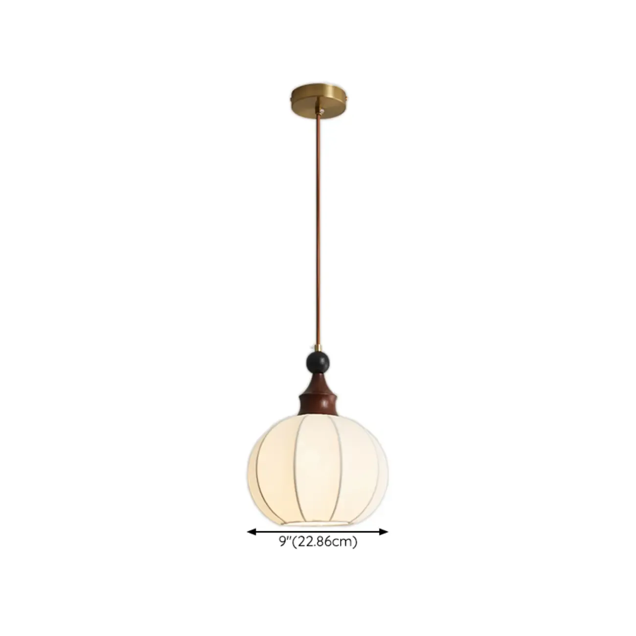 Modern Geometric Fabric Pendant Light with AdjustIve Height #size
