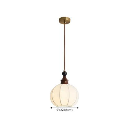 Modern Geometric Fabric Pendant Light with AdjustIve Height #size