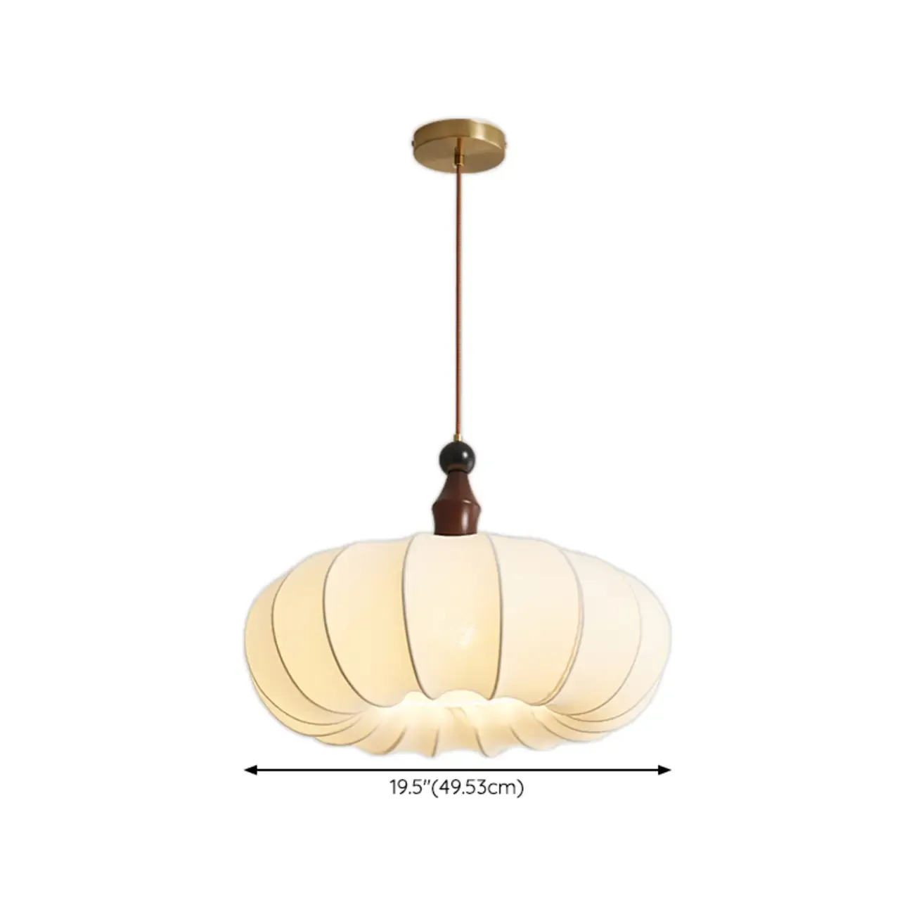 Modern Geometric Fabric Pendant Light with AdjustIve Height Image - 11