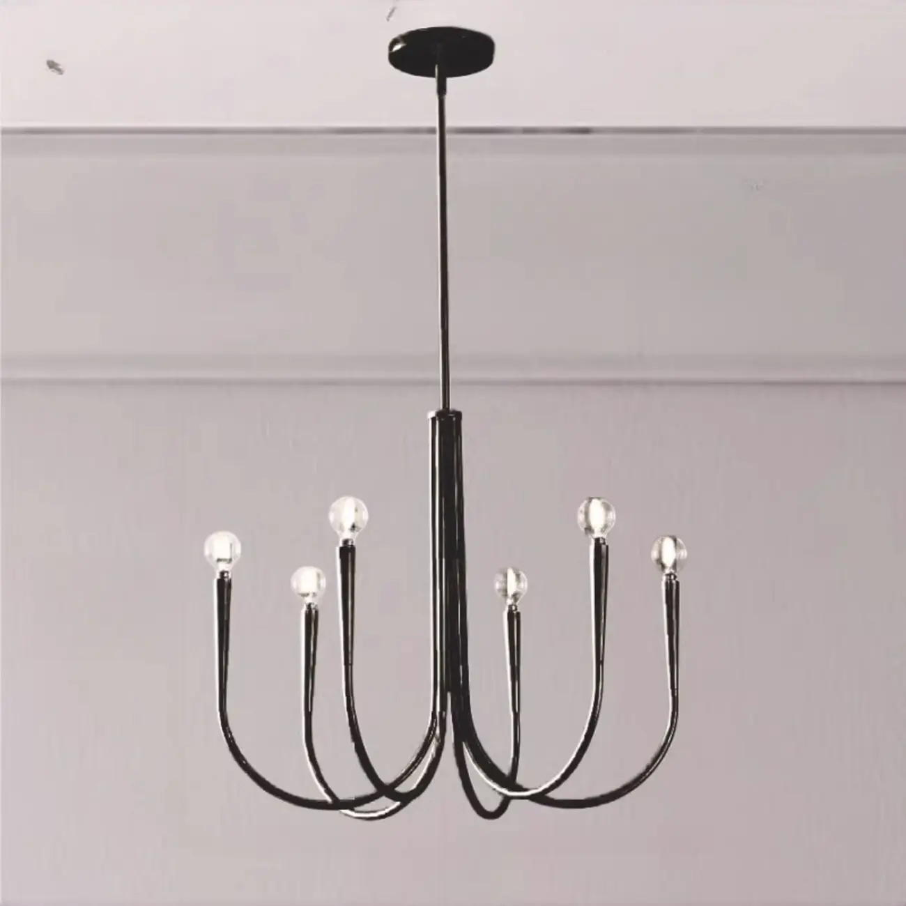 Gold Geometric Modern 6-Light Chandelier for Indoor Decor  Image - 5 | homeyfad