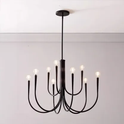 Gold Geometric Modern 6-Light Chandelier for Indoor Decor  Image - 7