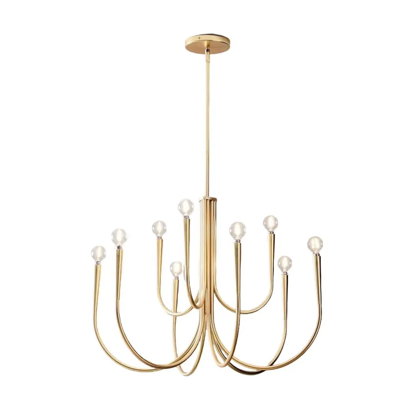 Gold Geometric Modern 6-Light Chandelier for Indoor Decor  Image - 9 | homeyfad