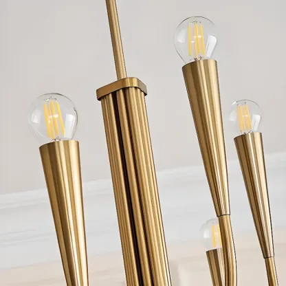 Gold Geometric Modern 6-Light Chandelier for Indoor Decor  Image - 11