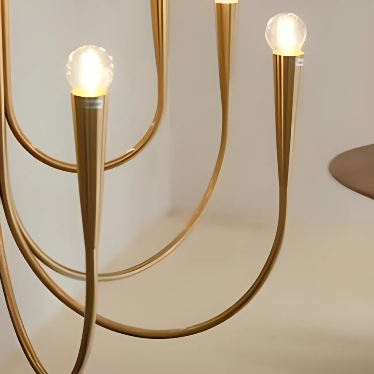 Gold Geometric Modern 6-Light Chandelier for Indoor Decor  Image - 13 | homeyfad
