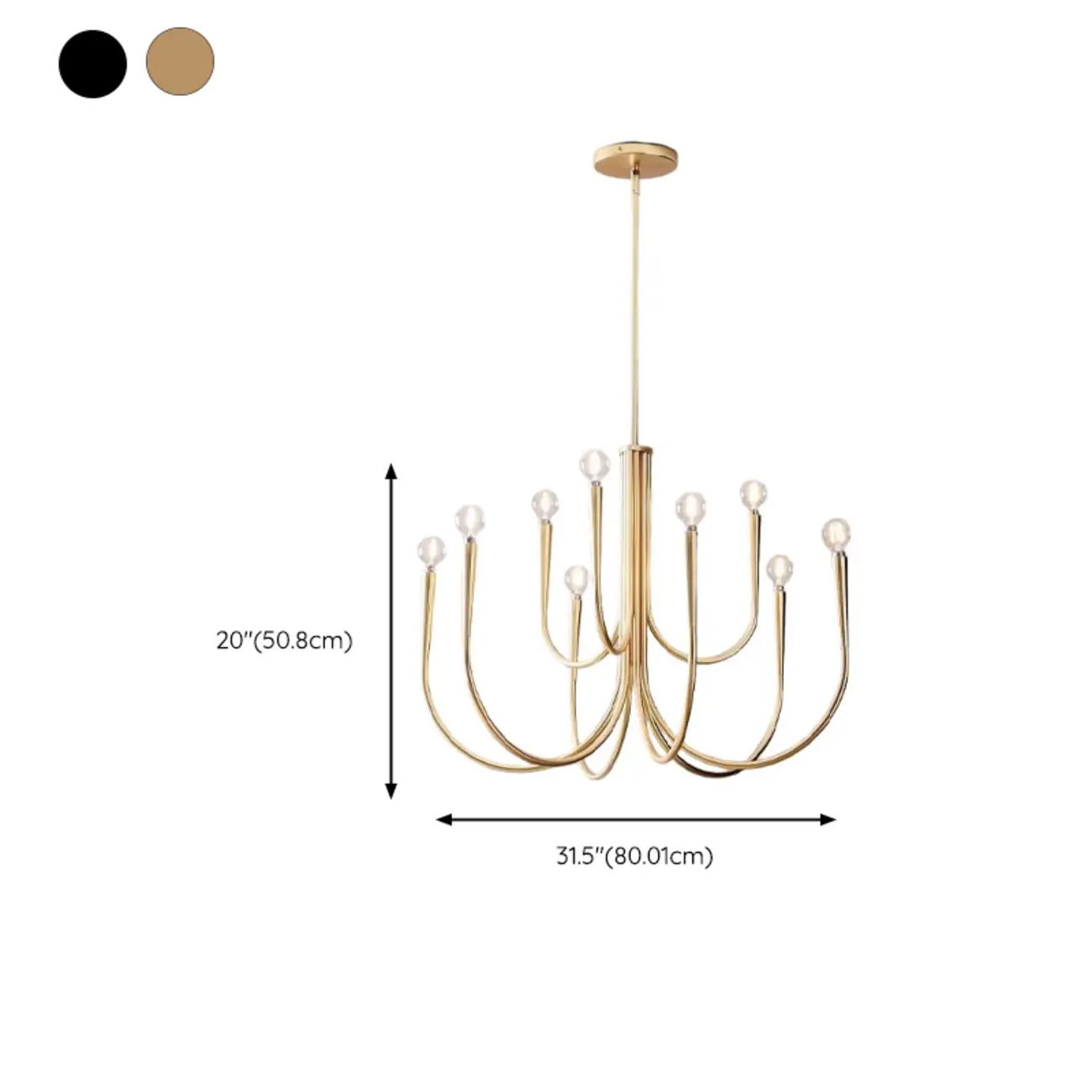 Gold Geometric Modern 6-Light Chandelier for Indoor Decor  Image - 15 | homeyfad