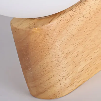 Modern Wood and Acrylic Globe Wall Sconce for Bedroom  Image - 7