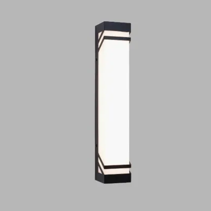 Modern Square 2-Light Remote Outdoor Wall Sconce Dimmable Image - 2
