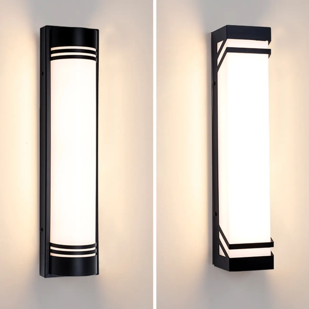 Modern Square 2-Light Remote Outdoor Wall Sconce Dimmable Image - 4 | homeyfad