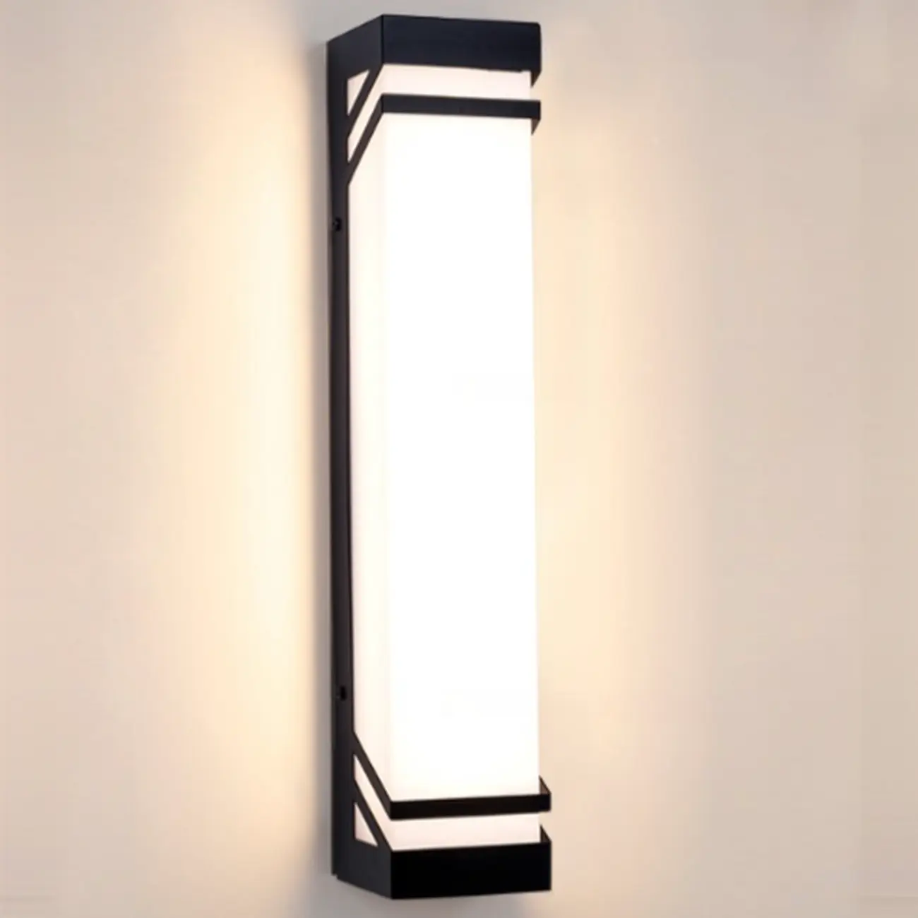 Modern Square 2-Light Remote Outdoor Wall Sconce Dimmable Image - 8 | homeyfad