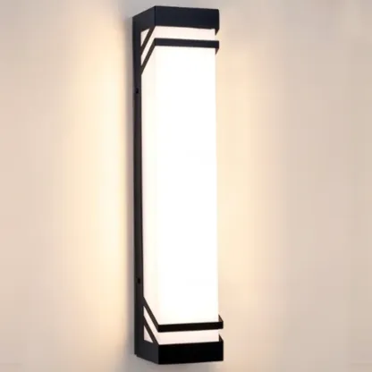 Modern Square 2-Light Remote Outdoor Wall Sconce Dimmable Image - 8