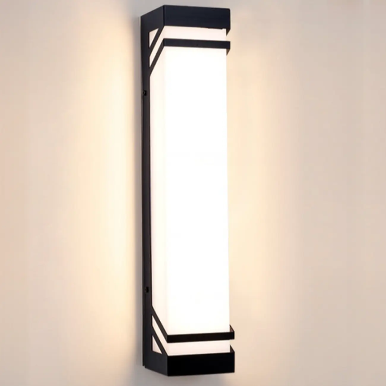 Modern Square 2-Light Remote Outdoor Wall Sconce Dimmable Image - 10 | homeyfad
