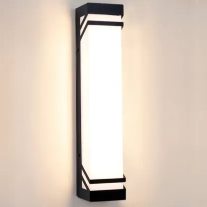 Modern Square 2-Light Remote Outdoor Wall Sconce Dimmable Image - 10