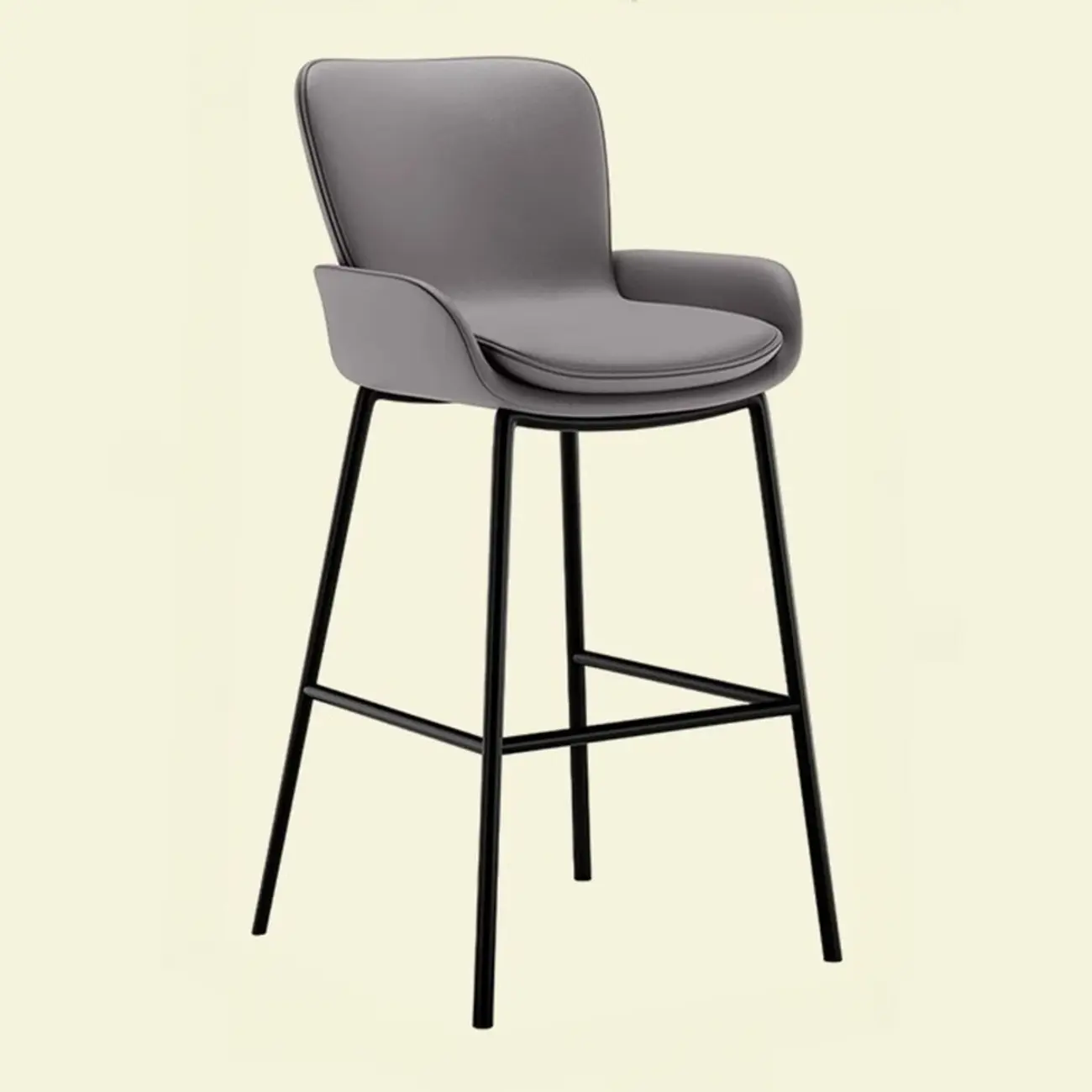 Coffee Bucket Four Legs Leather Counter Bar Stools Image - 4 | homeyfad