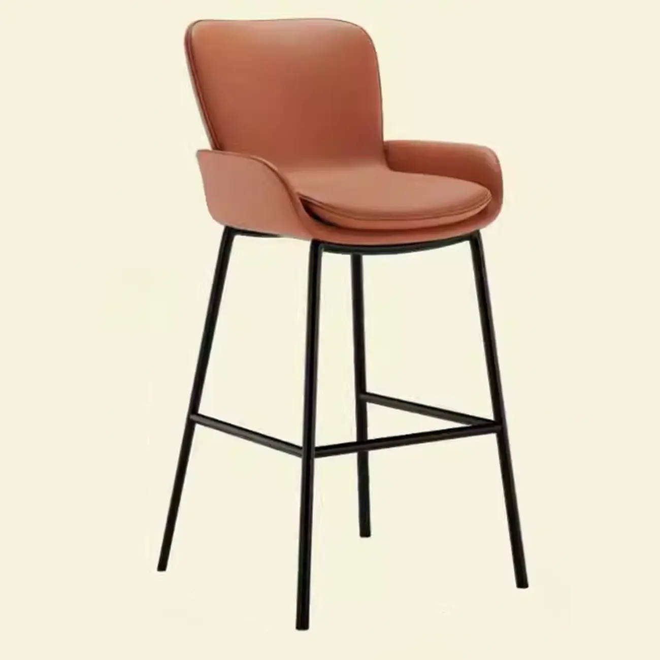 Coffee Bucket Four Legs Leather Counter Bar Stools Image - 10 | homeyfad