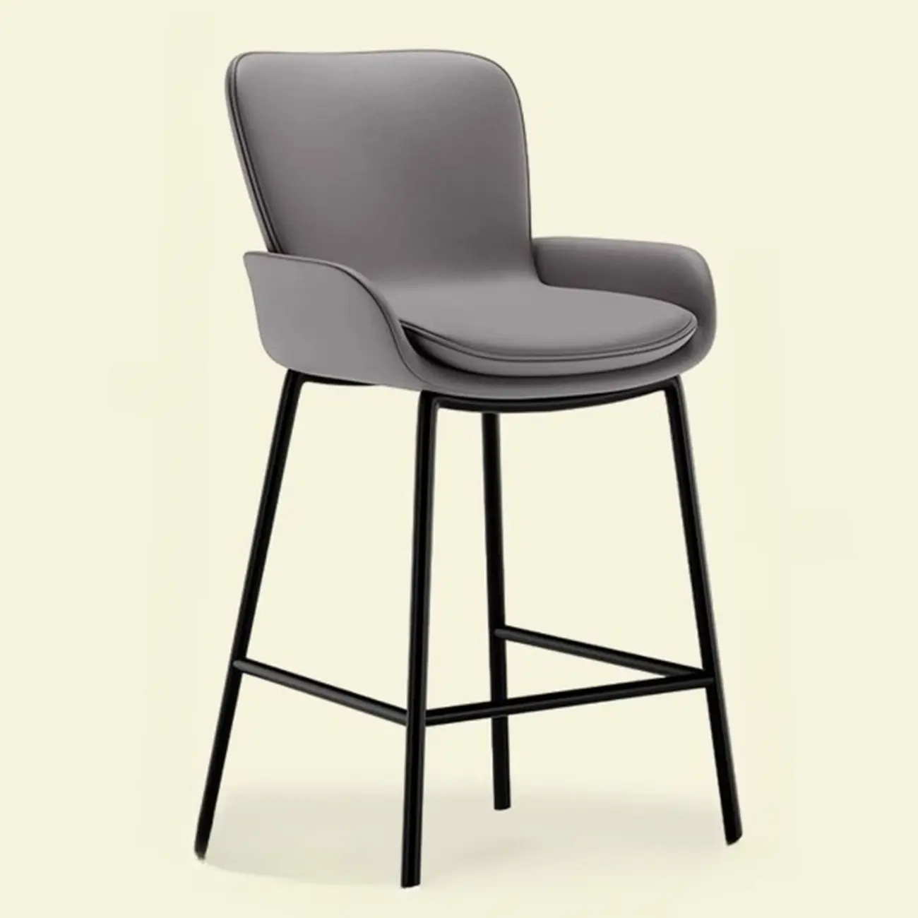 Coffee Bucket Four Legs Leather Counter Bar Stools Image - 13 | homeyfad