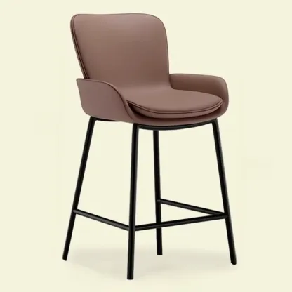 Coffee Bucket Four Legs Leather Counter Bar Stools Image - 15