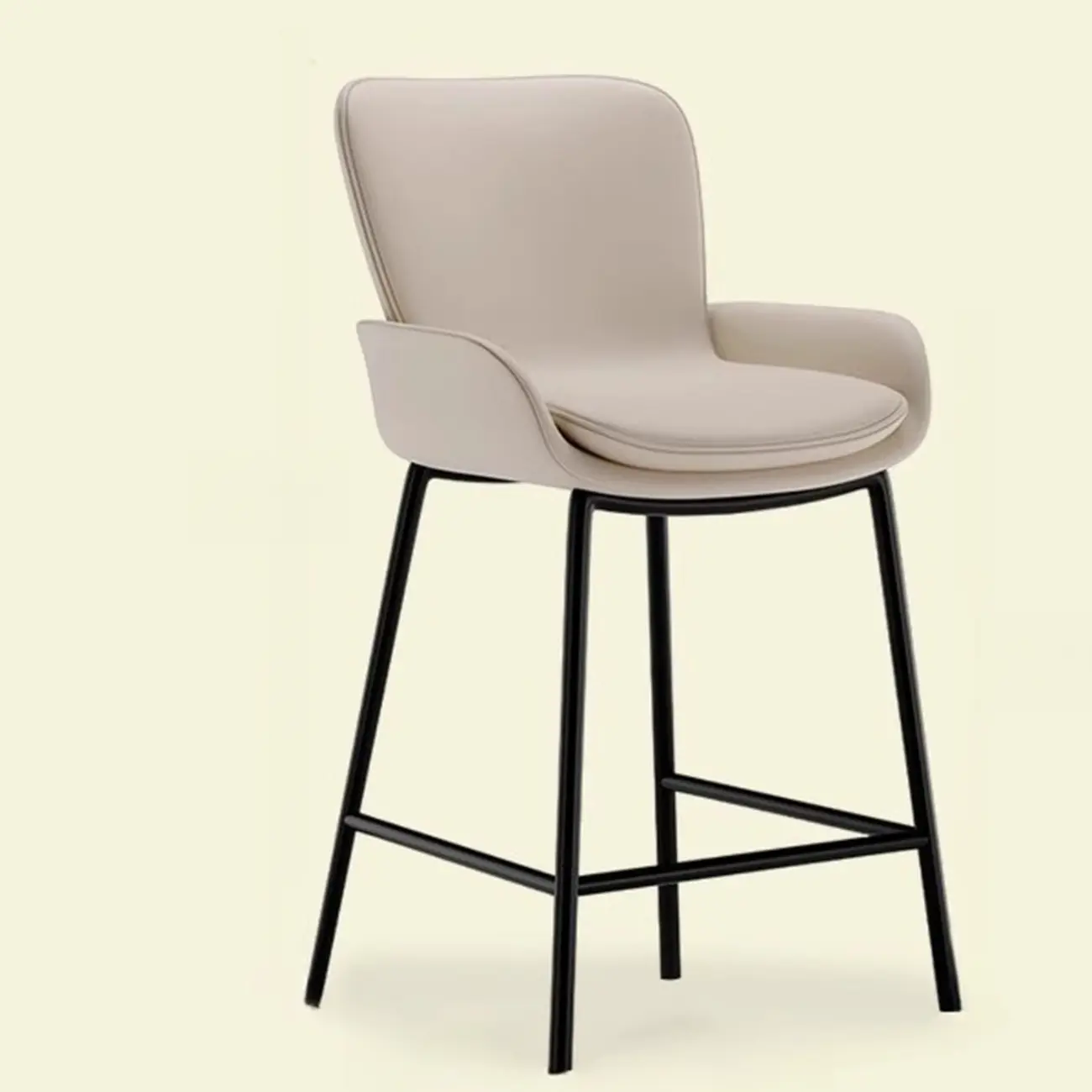 Coffee Bucket Four Legs Leather Counter Bar Stools Image - 17 | homeyfad