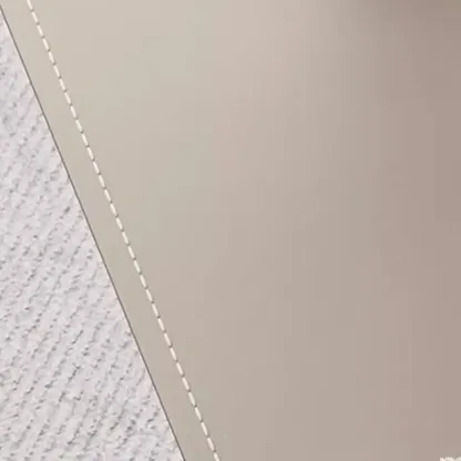 Square Leather Top C-Shape Metal Side Table Image - 10