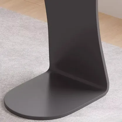 Square Leather Top C-Shape Metal Side Table Image - 12